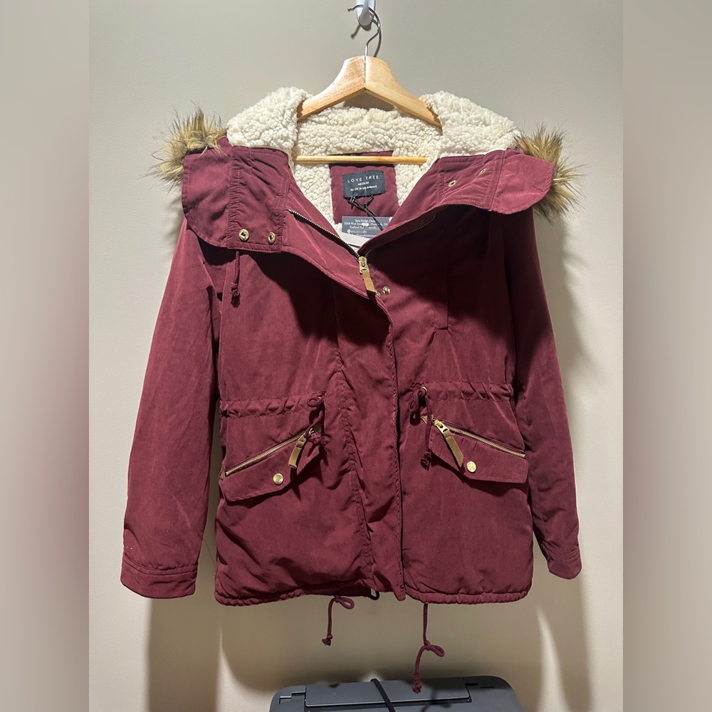 Sherpa lined winter coat